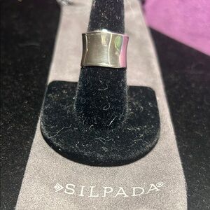 Silpada Sterling Silver Hammered Cuff Ring
